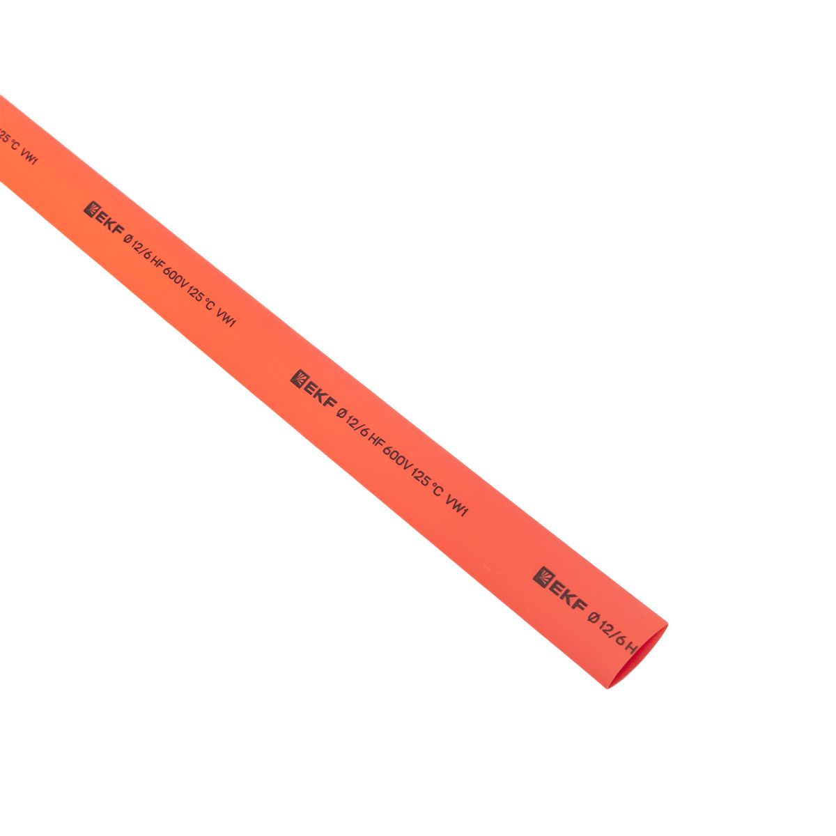 Термоусаживаемая трубка ТУТ нг 12/6 красная в отрезках по 1м PROxima tut-12-r-1m