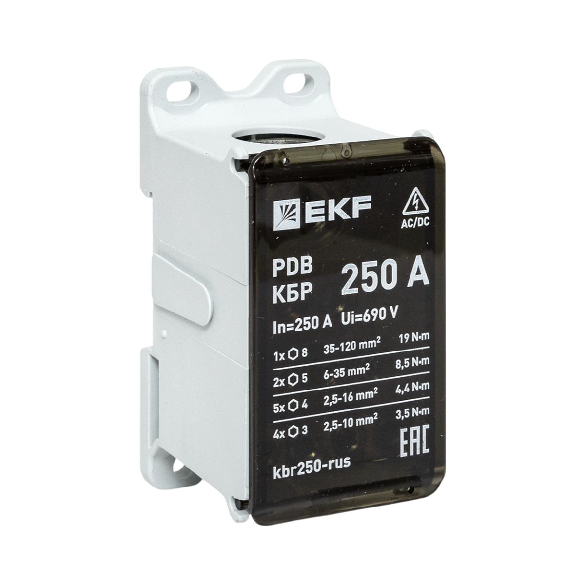 Фото товара Клеммный блок распределительный КБР 250A EKF kbr250-rus