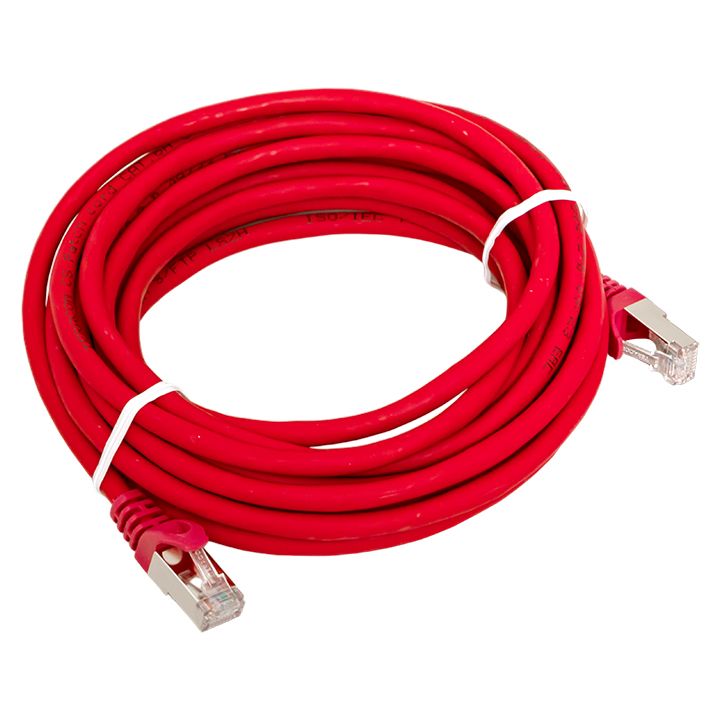 Фото товара Патч-корд TERACOM CS Cat.6A экранированный S/FTP оболочка LSZH красный (5,0м) TRCS-6ASF-LSH-5M-RD