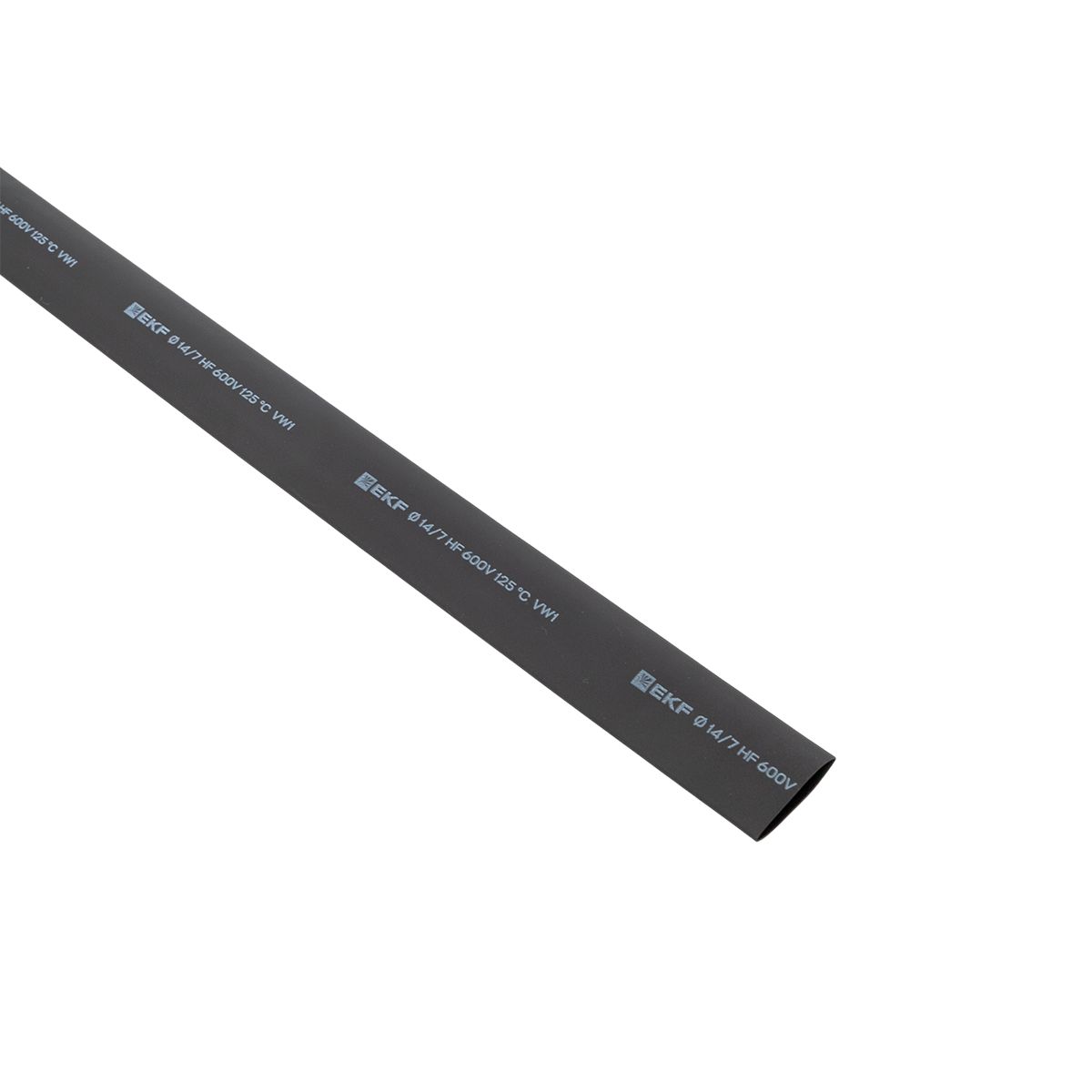 Термоусаживаемая трубка ТУТ нг 14/7 черная в отрезках по 1м PROxima tut-14-b-1m