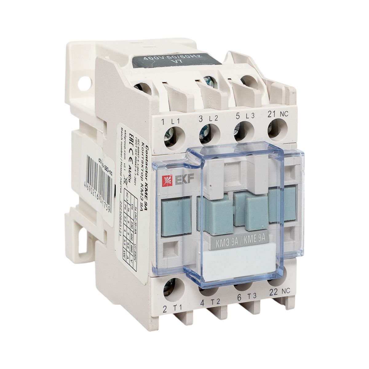 Контактор КМЭ малогабаритный 9А 380В 1NC PROxima ctr-s-9-380-nc