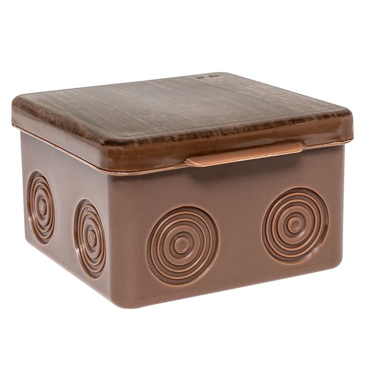 EKF PROxima Коробка распаячная КМР-030-035 пылевлагозащищенная без мембранных вводов (80х80х50) т-мное дерево