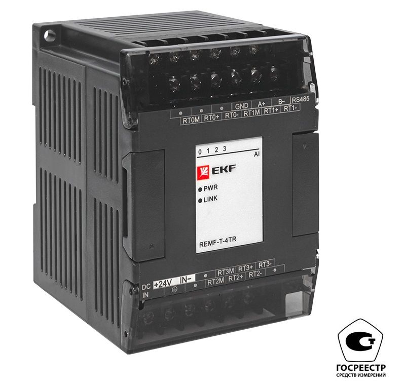 Фото товара Модуль ввода термосопротивлений REMF 4 PRO-Logic EKF (с поверкой) REMF-T-4TR-V