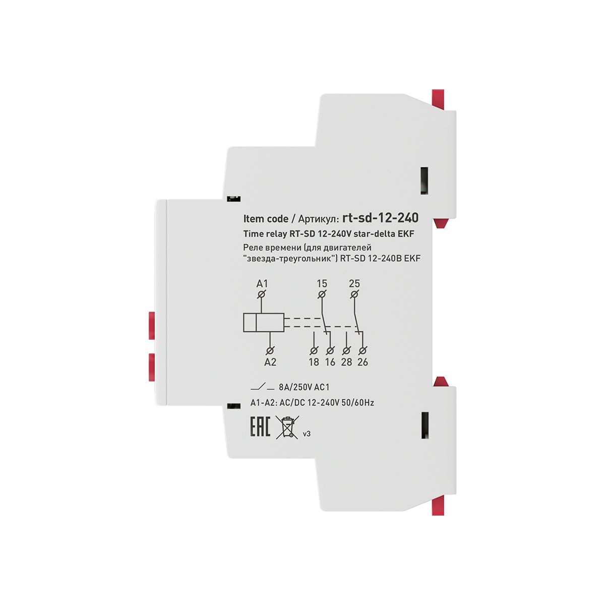 Реле времени (для двигателей "звезда-треугольник") RT-SD 12-240В PROxima rt-sd-12-240