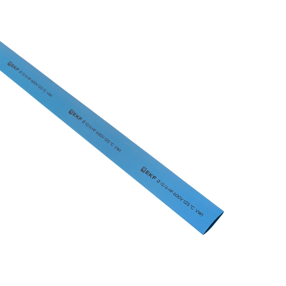 Термоусаживаемая трубка ТУТ нг 12/6 синяя в отрезках по 1м PROxima tut-12-g-1m