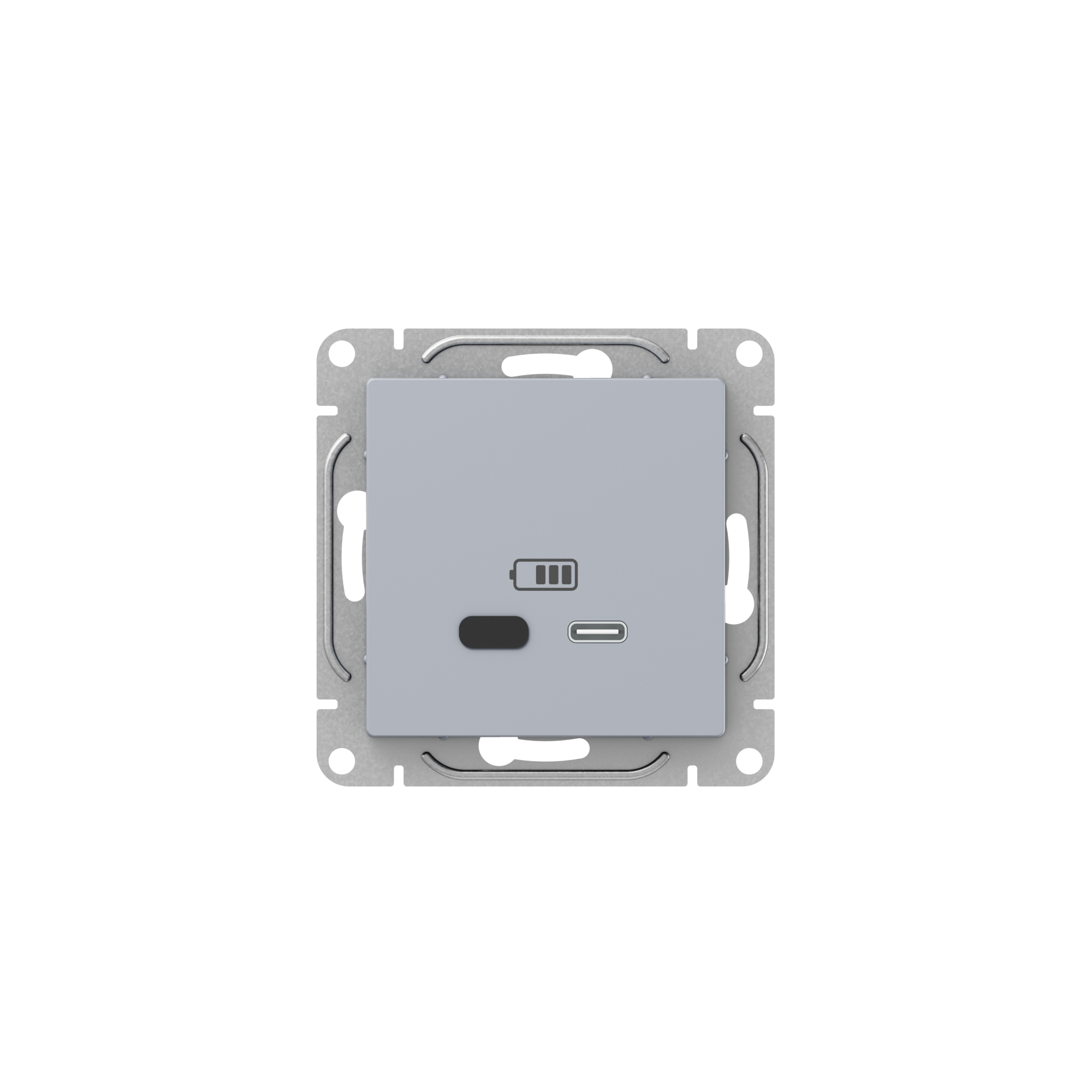 Механизм розетки USB-С, быстрая, алюминий Эпика EKF UP1-SOA-USBCF