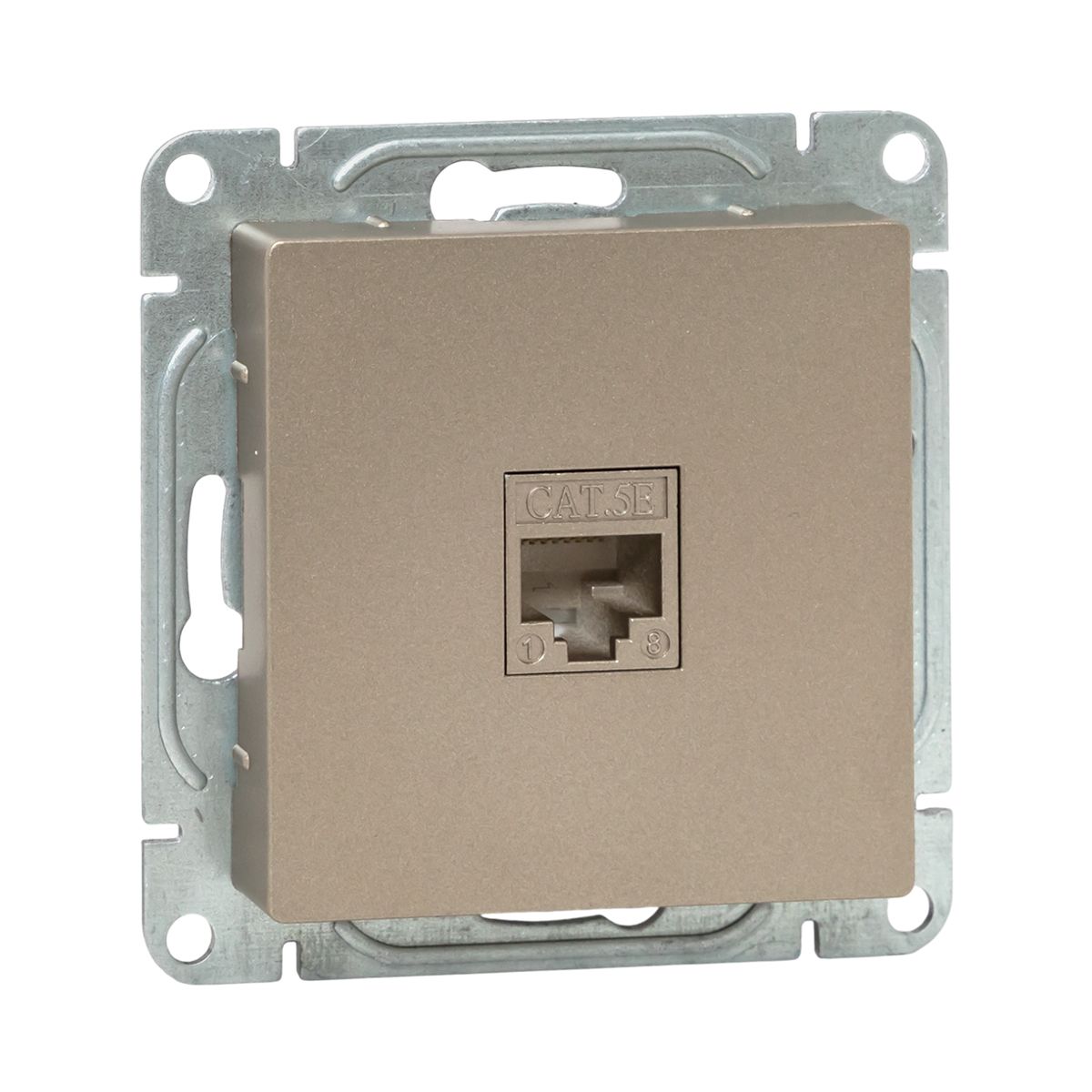 Механизм розетки RJ45 (cat5), шампань Эпика EKF UP1-SOC-RJ45-5