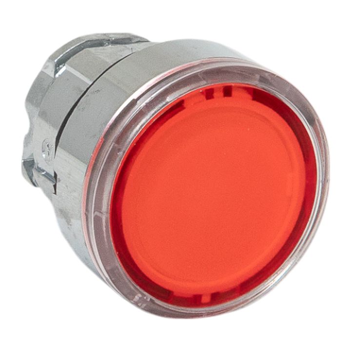 Исполнительный механизм кнопки XB4 красный плоский возвратный без фиксации, с подсветкой IP65 EKF XB4BW-R-65