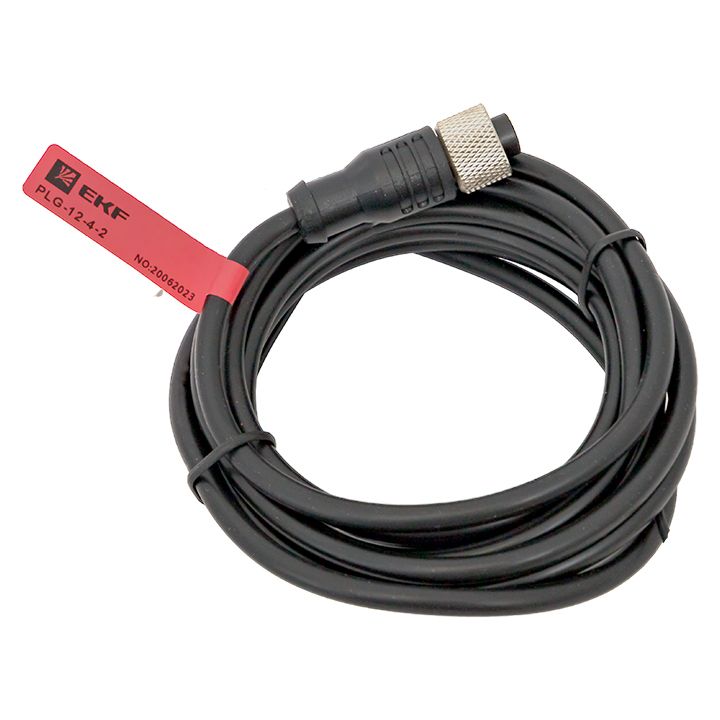 Фото товара Кабель-разъем М12 4-PIN прямой PLG-12-4-2