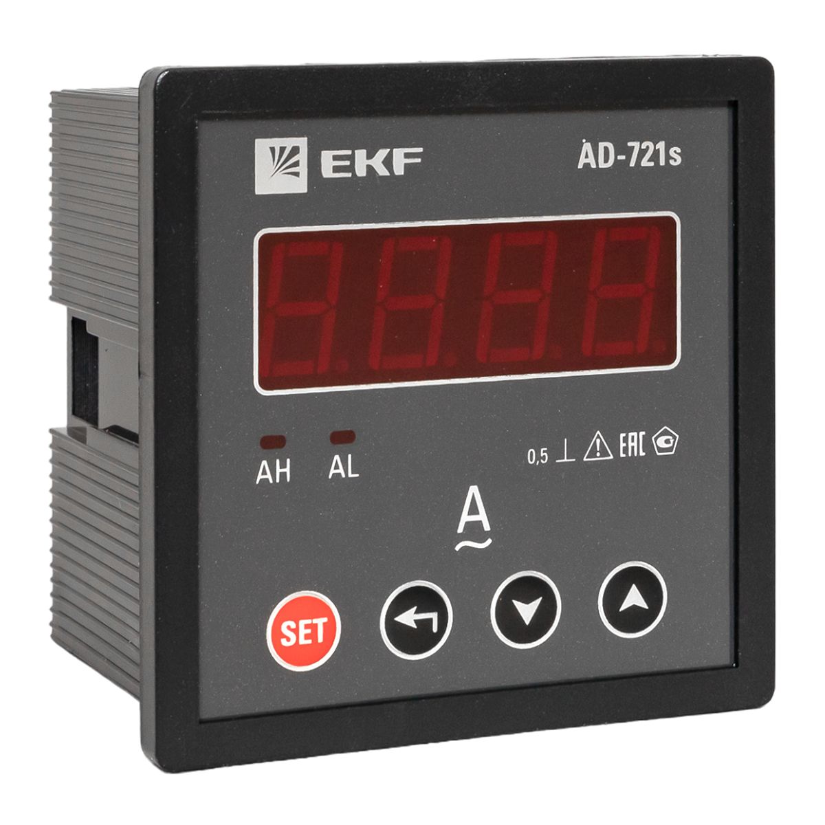 Амперметр AD-721s цифровой на панель 72x72 (квадратный вырез) однофазный в коротком корпусе EKF PROxima AD-721s