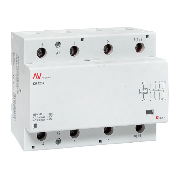 Фото товара Контактор модульный КМ 100А 4NO 230VAC (6 мод.) AVERES EKF km-av-6-100-40-230V
