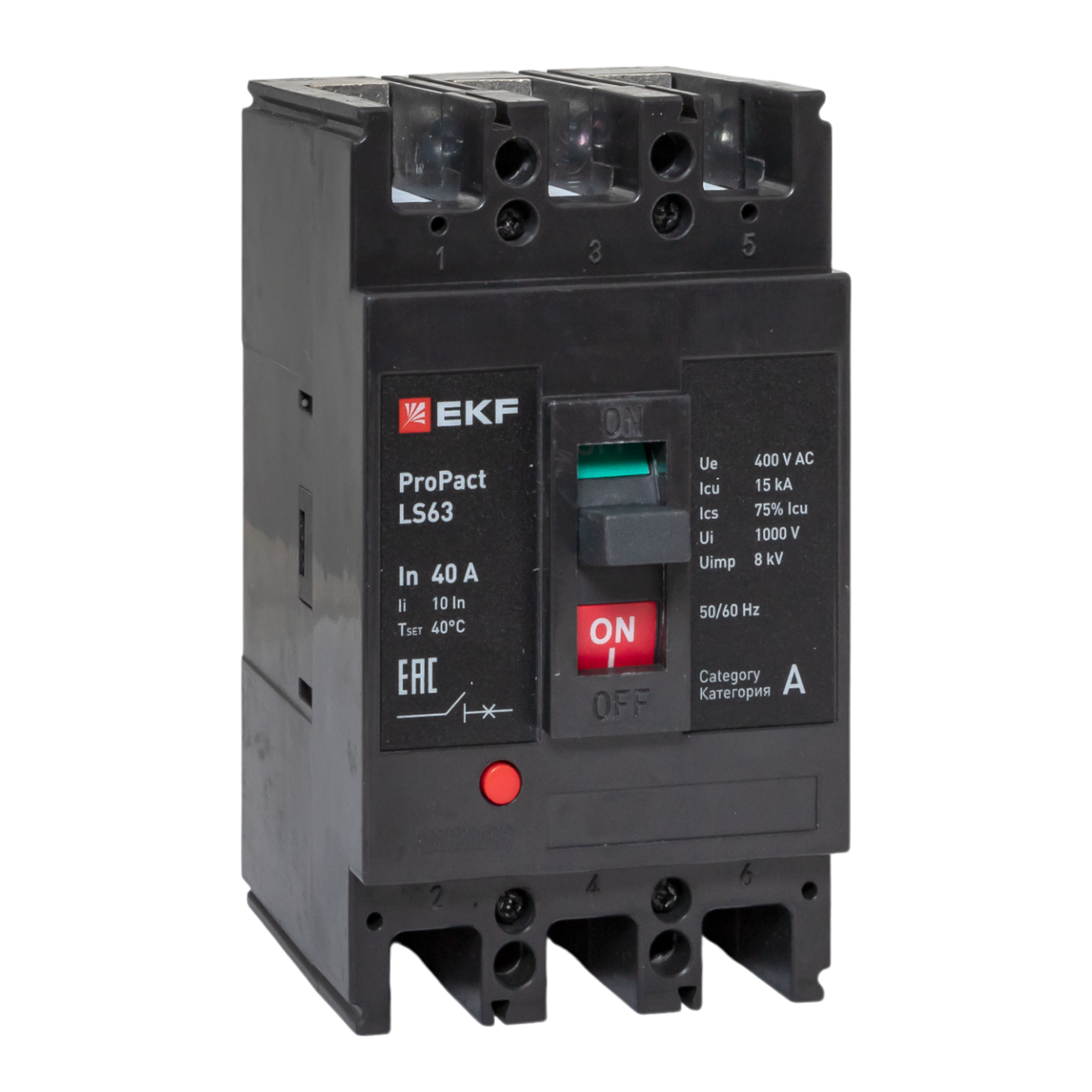 Фото товара Автоматический выключатель LS63 15кА 3P 40А ProPact EKF