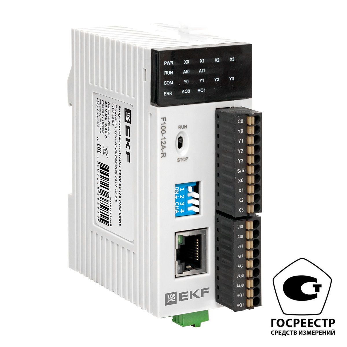 Фото товара Программируемый контроллер F100 12 в/в PRO-Logic EKF (с поверкой) F100-12A-R-V