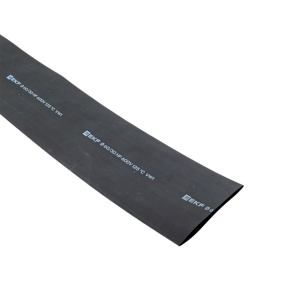 Термоусаживаемая трубка ТУТ нг 60/30 черная в отрезках по 1м PROxima tut-60-b-1m