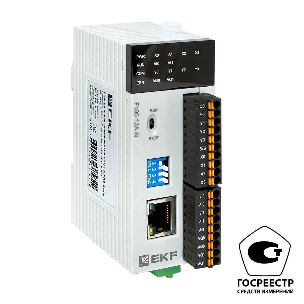 Фото товара Программируемый контроллер F100 12 в/в N PRO-Logic EKF (с поверкой) F100-12A-N-V