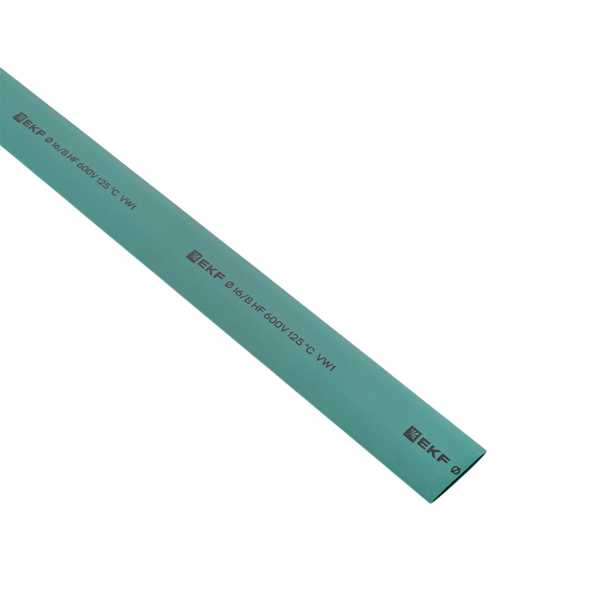 Термоусаживаемая трубка ТУТ нг 16/8 зеленая в отрезках по 1м PROxima tut-16-j-1m