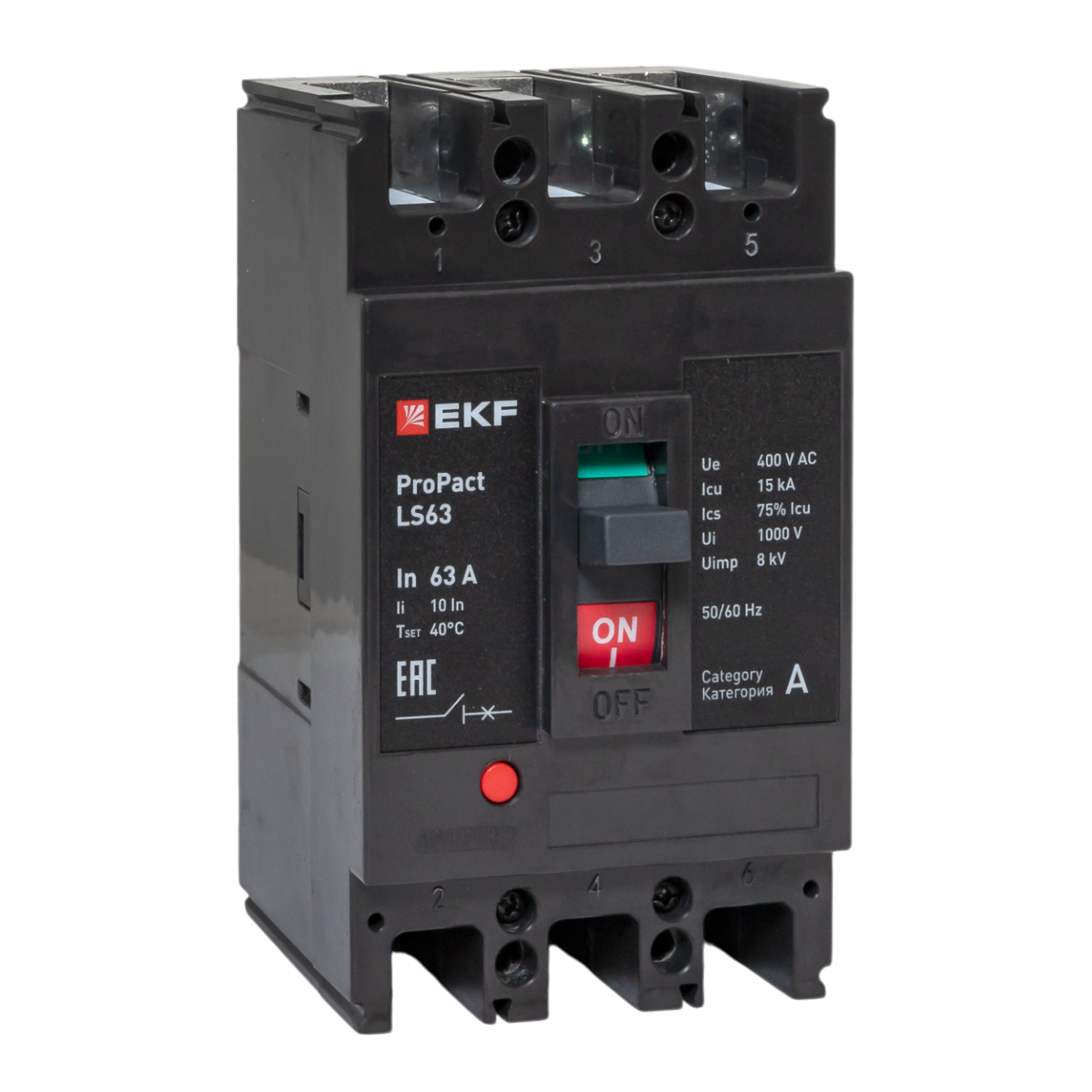Фото товара Автоматический выключатель LS63 15кА 3P 63А ProPact EKF