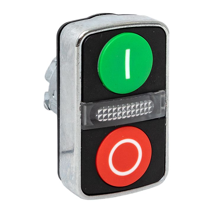 Исполнительный механизм кнопки XB4 "пуск-стоп" плоский возвратный без фиксации, с подсветкой IP65 EKF XB4BW83-65