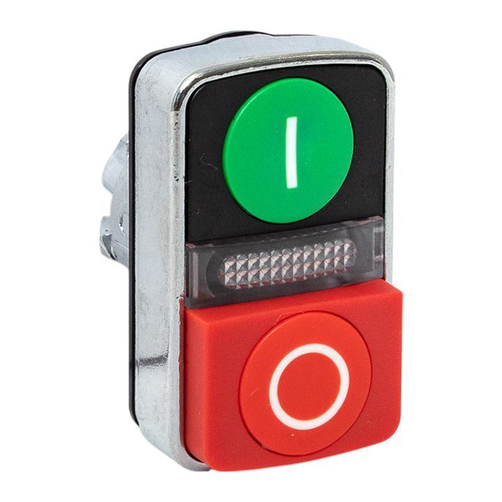 Исполнительный механизм кнопки XB4 "пуск-стоп" с выпирающим стопом возвратный без фиксации, с подсветкой IP65 EKF XB4BW84-65