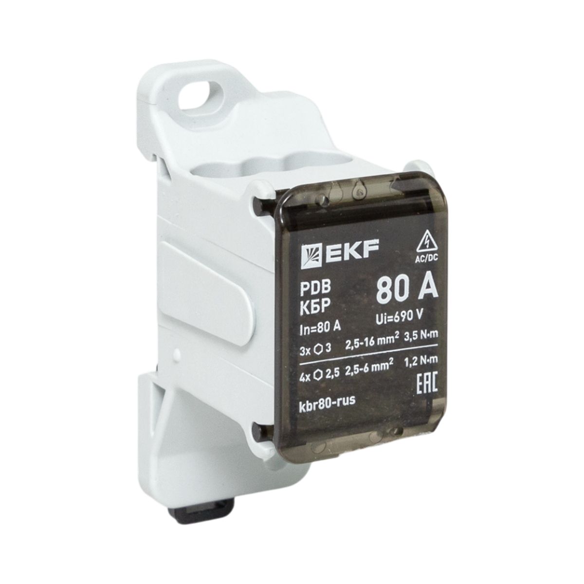 Фото товара Клеммный блок распределительный КБР 80A EKF kbr80-rus