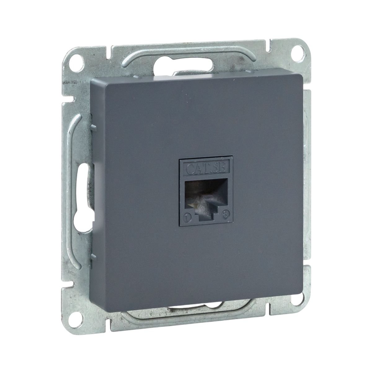 Механизм розетки RJ45 (cat5), графит Эпика EKF UP1-SOG-RJ45-5