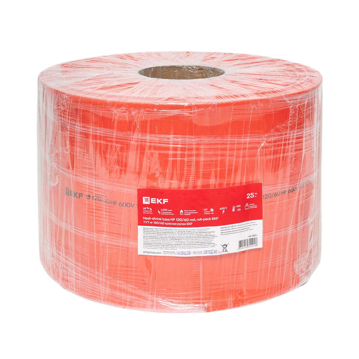 Термоусаживаемая трубка ТУТ нг 120/60 красная рулон PROxima tut-120-r