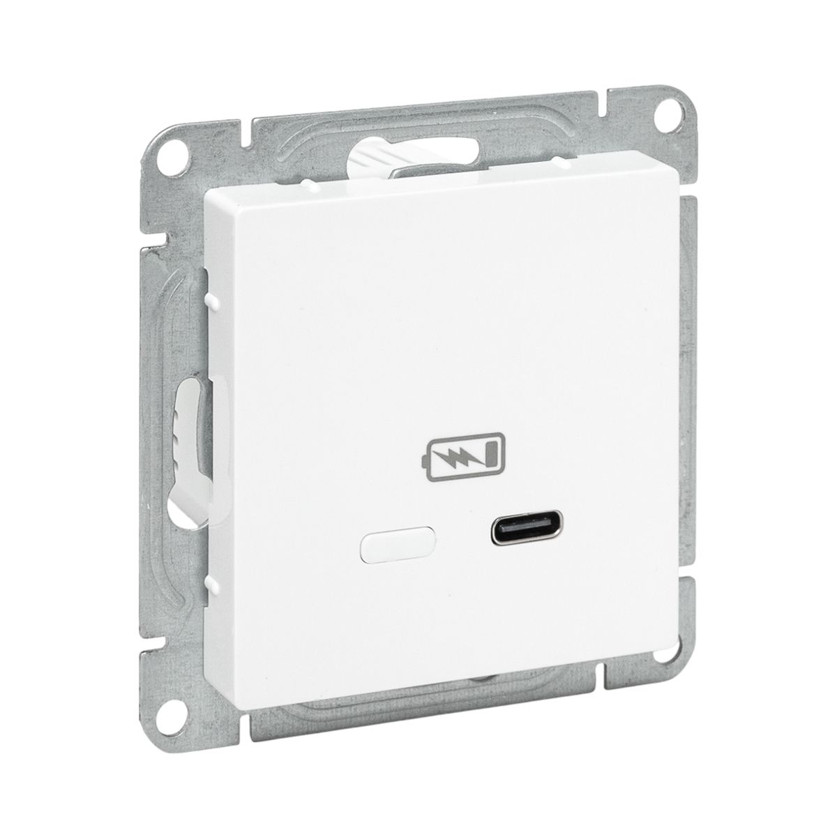 Механизм розетки USB-С, быстрая, белый Эпика EKF UP1-SOW-USBCF
