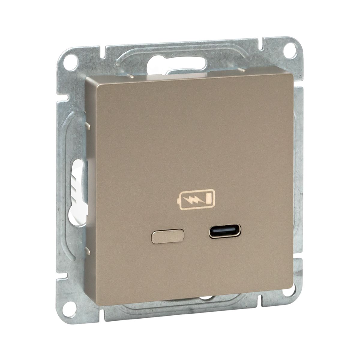 Механизм розетки USB-С, быстрая, шампань Эпика EKF UP1-SOC-USBCF
