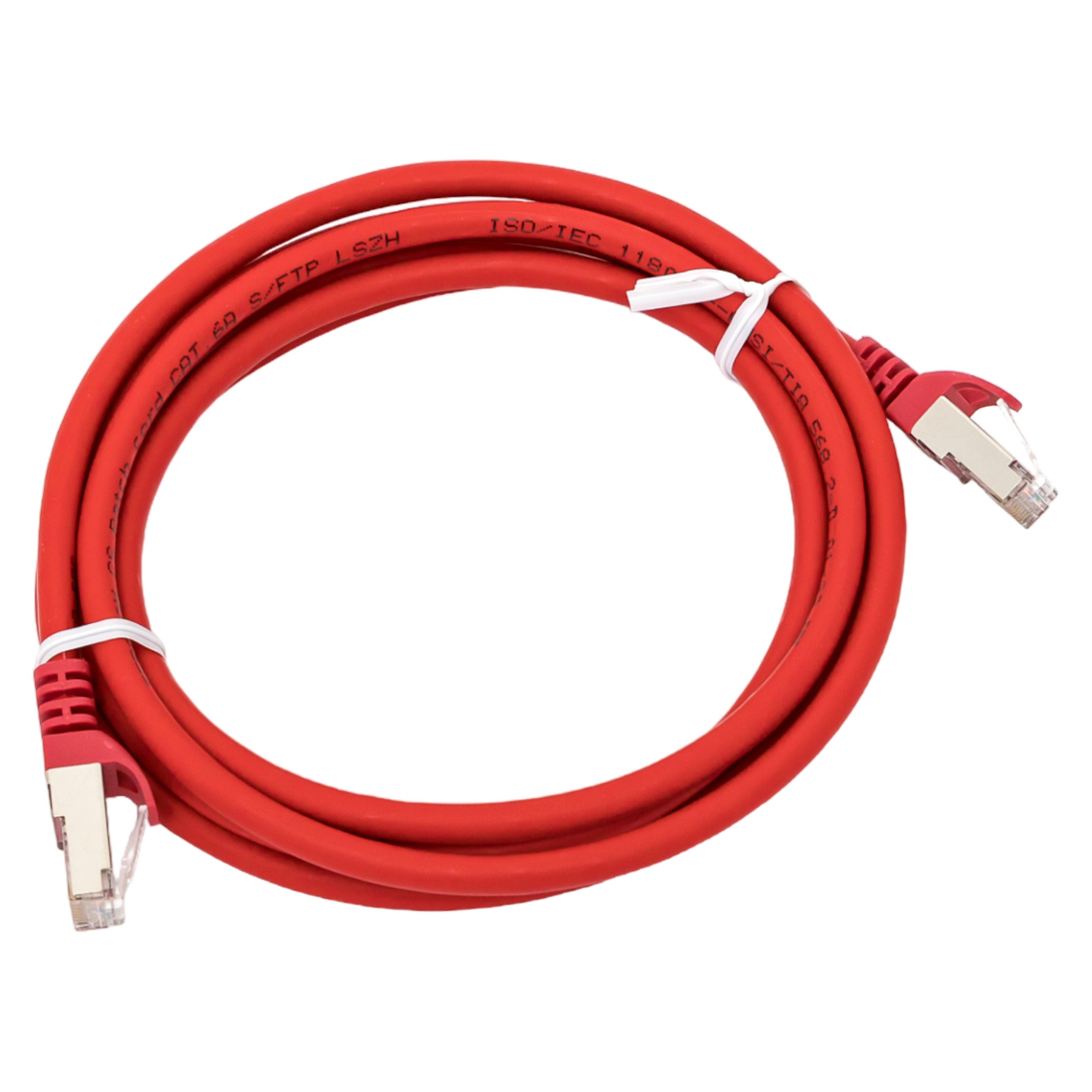 Фото товара Патч-корд TERACOM CS Cat.6A экранированный S/FTP оболочка LSZH красный (1,0м) TRCS-6ASF-LSH-1M-RD