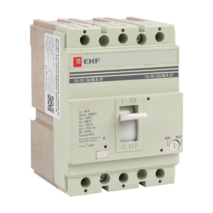 Выключатель автоматический ВА-99 160/ 40А 3P 35кА EKF PROxima mccb99-160-40