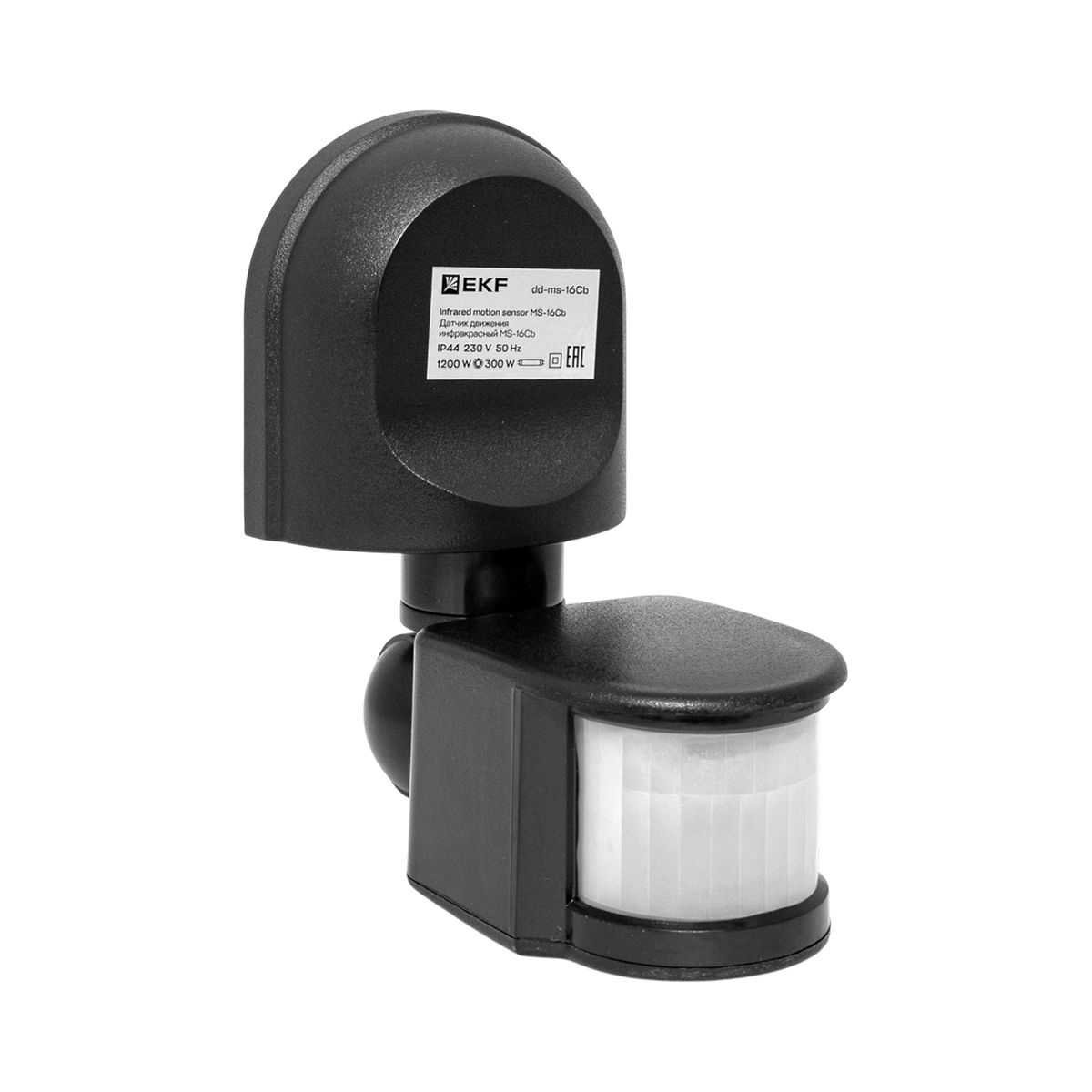 ИК датчик движения наст. 1200Вт 180гр. до 12м IP44 MS-16Cb черный PROxima dd-ms-16Cb