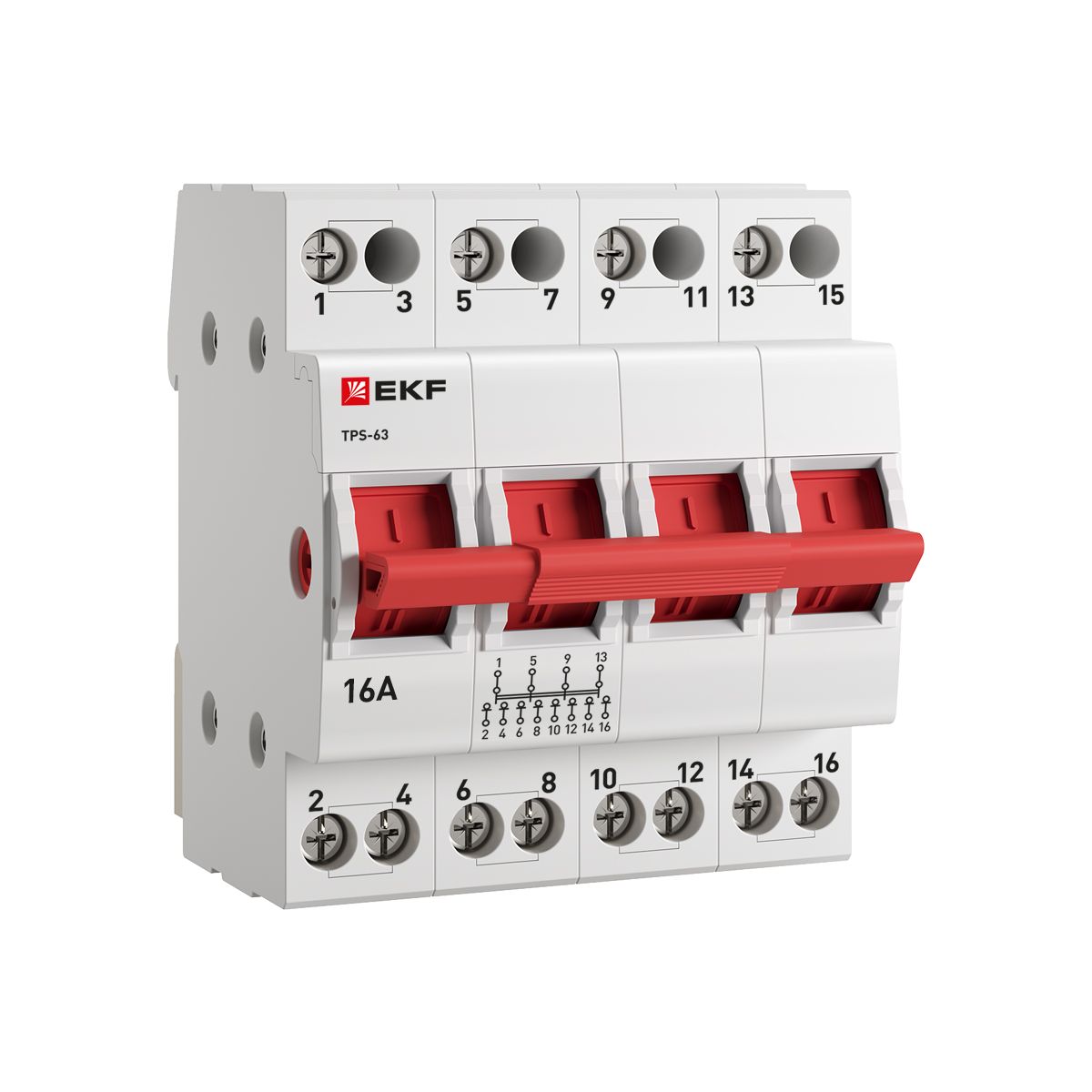 Трехпозиционный переключатель ТПС-63 4P 16А PROxima TPS416