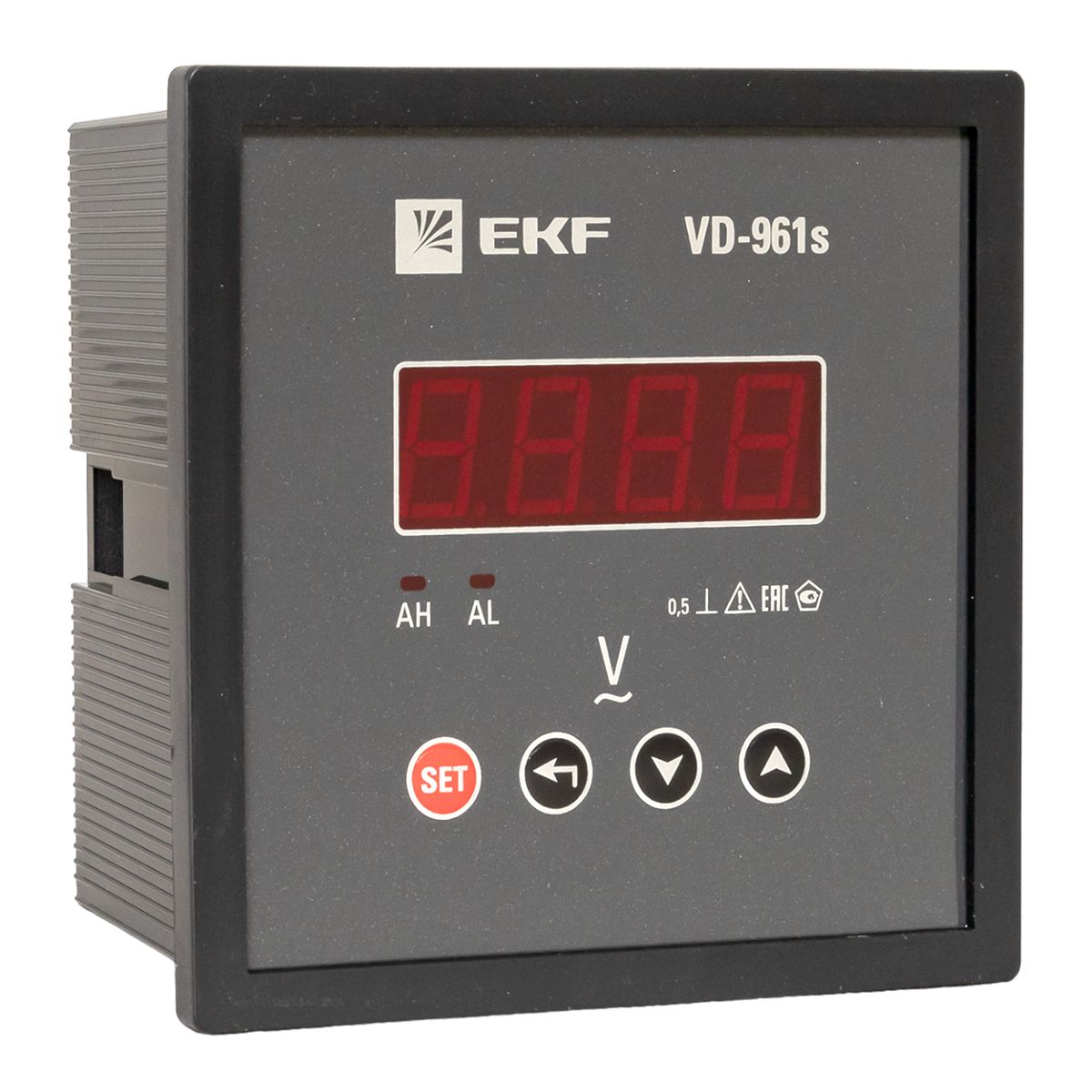 Вольтметр VD-961s цифровой на панель 96x96 (квадратный вырез) однофазный в коротком корпусе EKF PROxima VD-961s