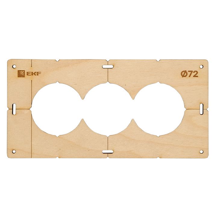 Шаблон для подрозетников c 3 отв. диам. 72 мм EKF Expert sh-d72-3
