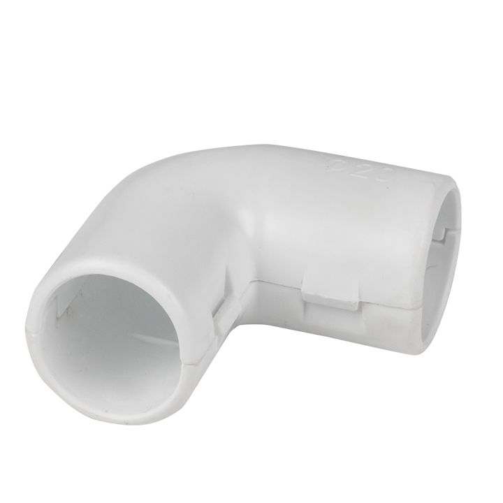 Угол 90 соединительный для трубы 16 мм (5 шт) белый Plast ug-t-16w-r
