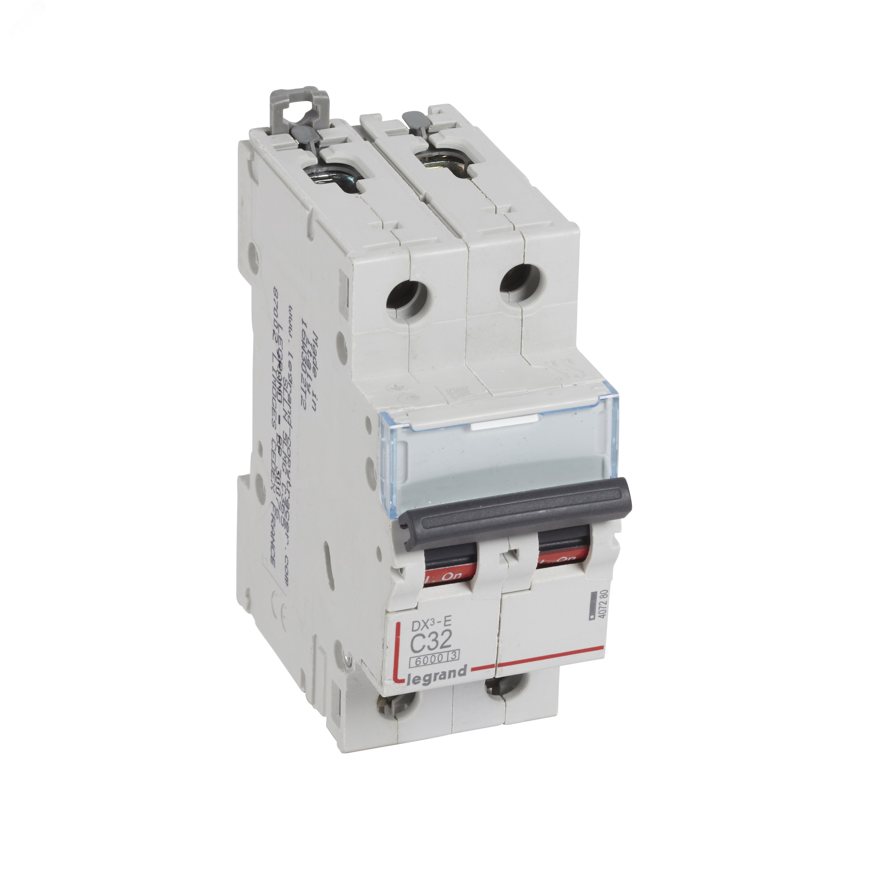 Фото товара Выключатель автоматический модульный 2п C 32А 6кА DX3-E 6000 2мод. 230/400В Leg 407280