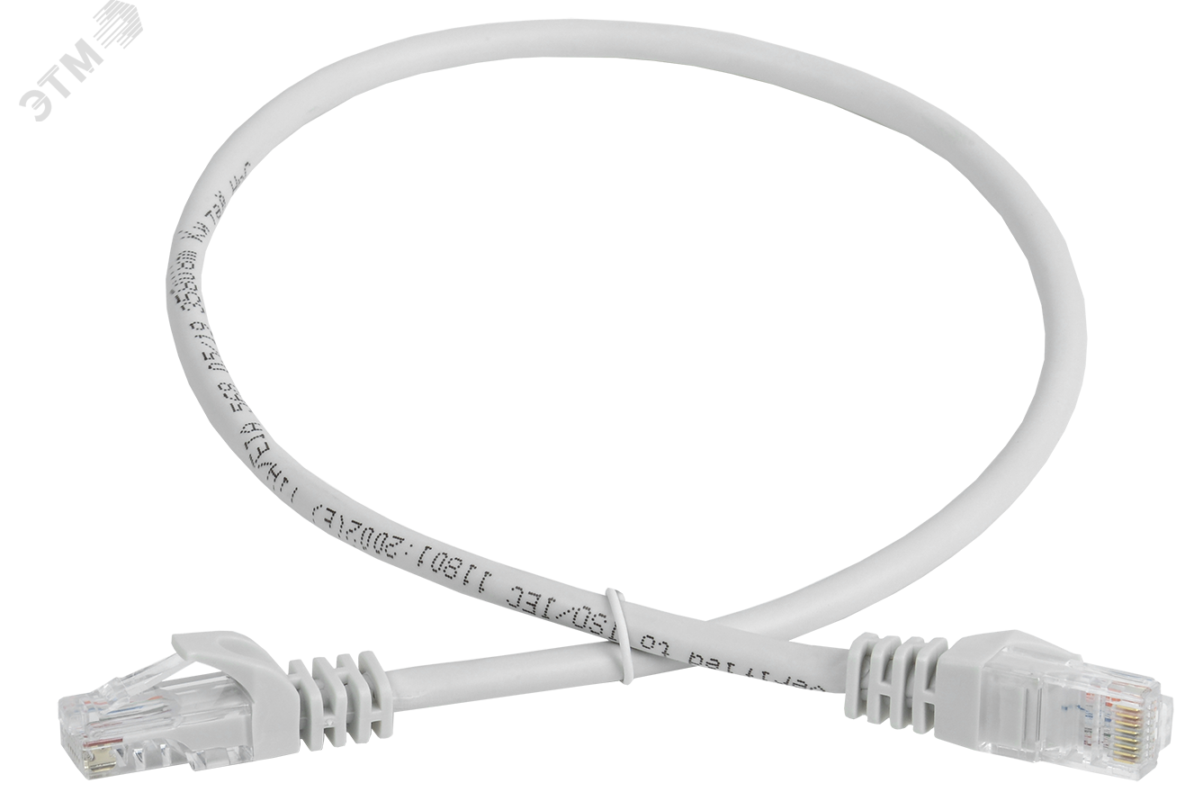 Патч-корд категории 5Е UTP 1м серый GENERICA PC01-C5EU-1M-G