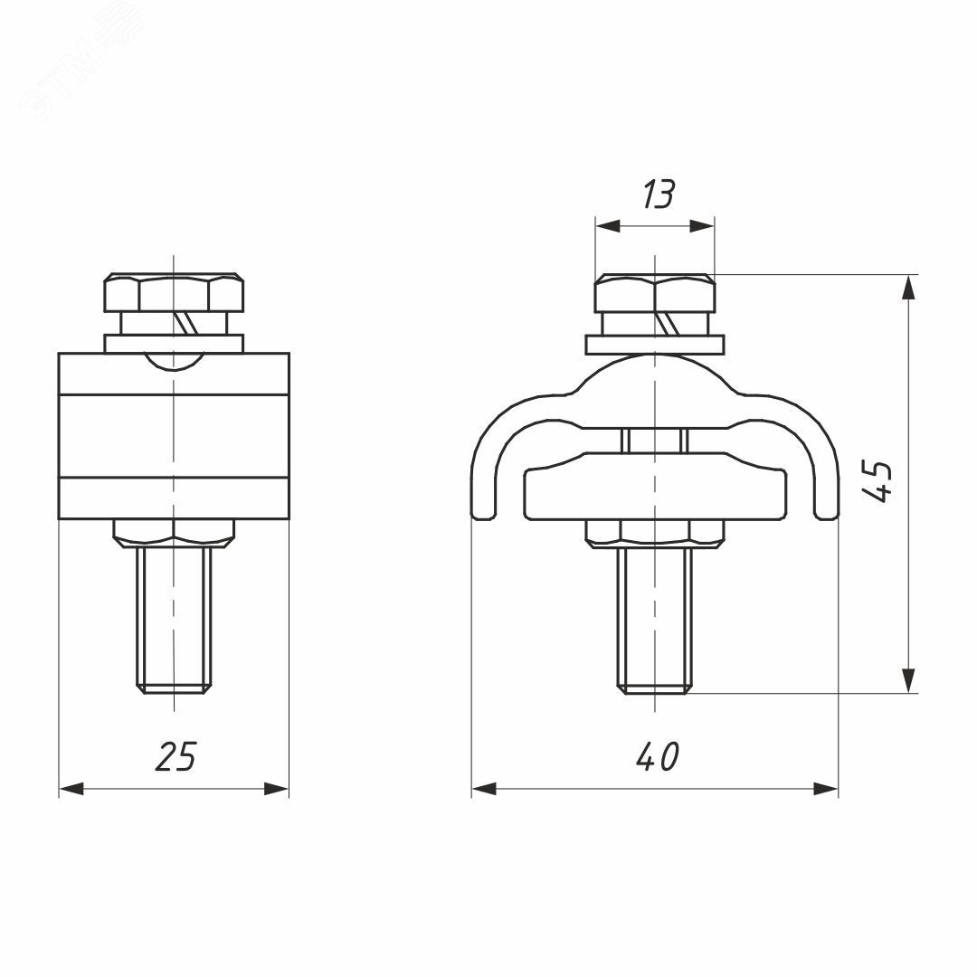 Зажим плашечный CD 35 (10-50/10-50кв.мм) 11100551