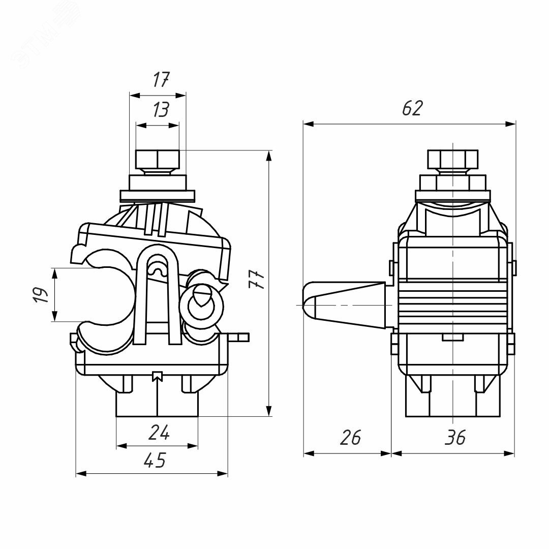 Зажим ответвительный N 640 (16-120/6-35кв.мм) 11200581