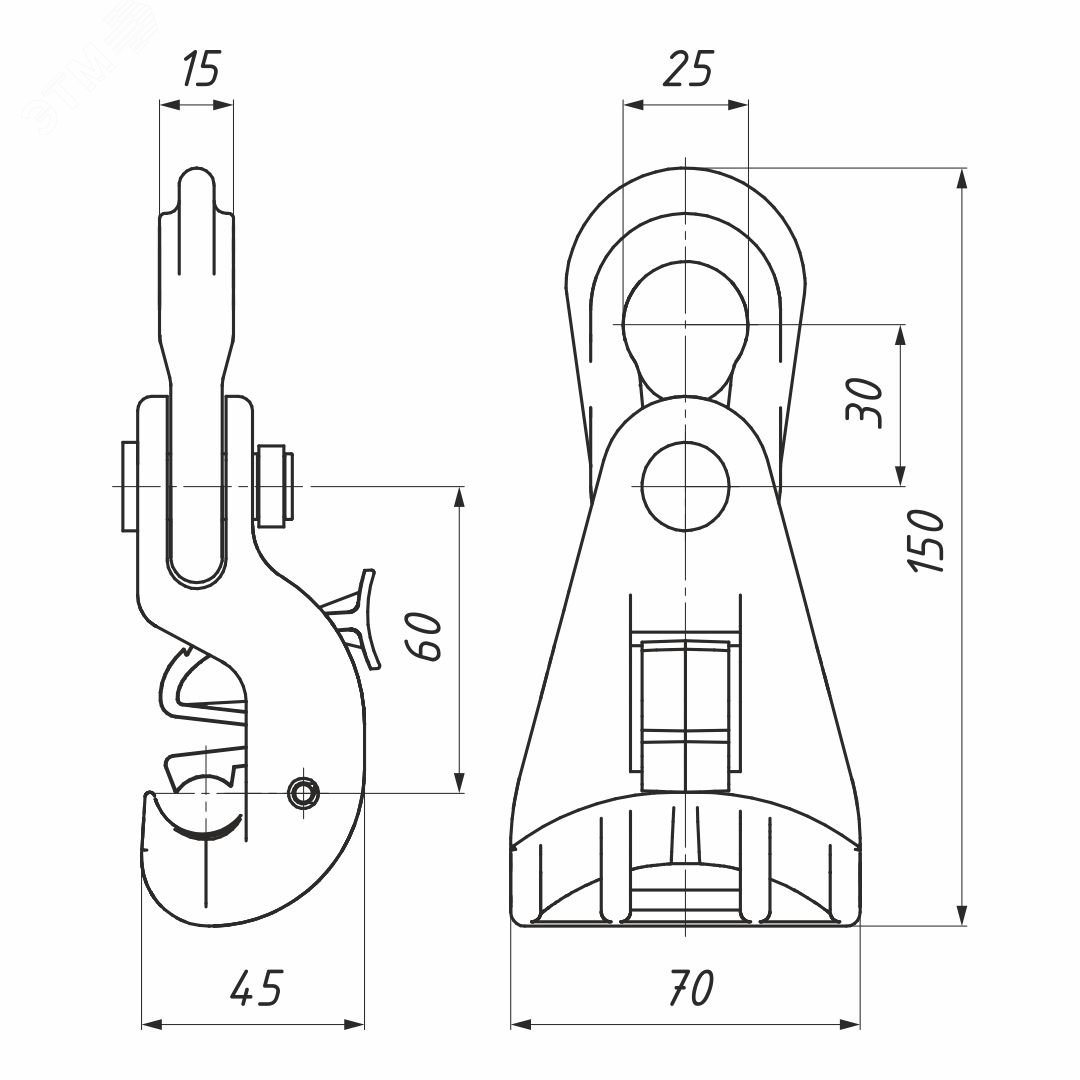 Зажим подвесной PS 1500 (16-95кв.мм) 10200071