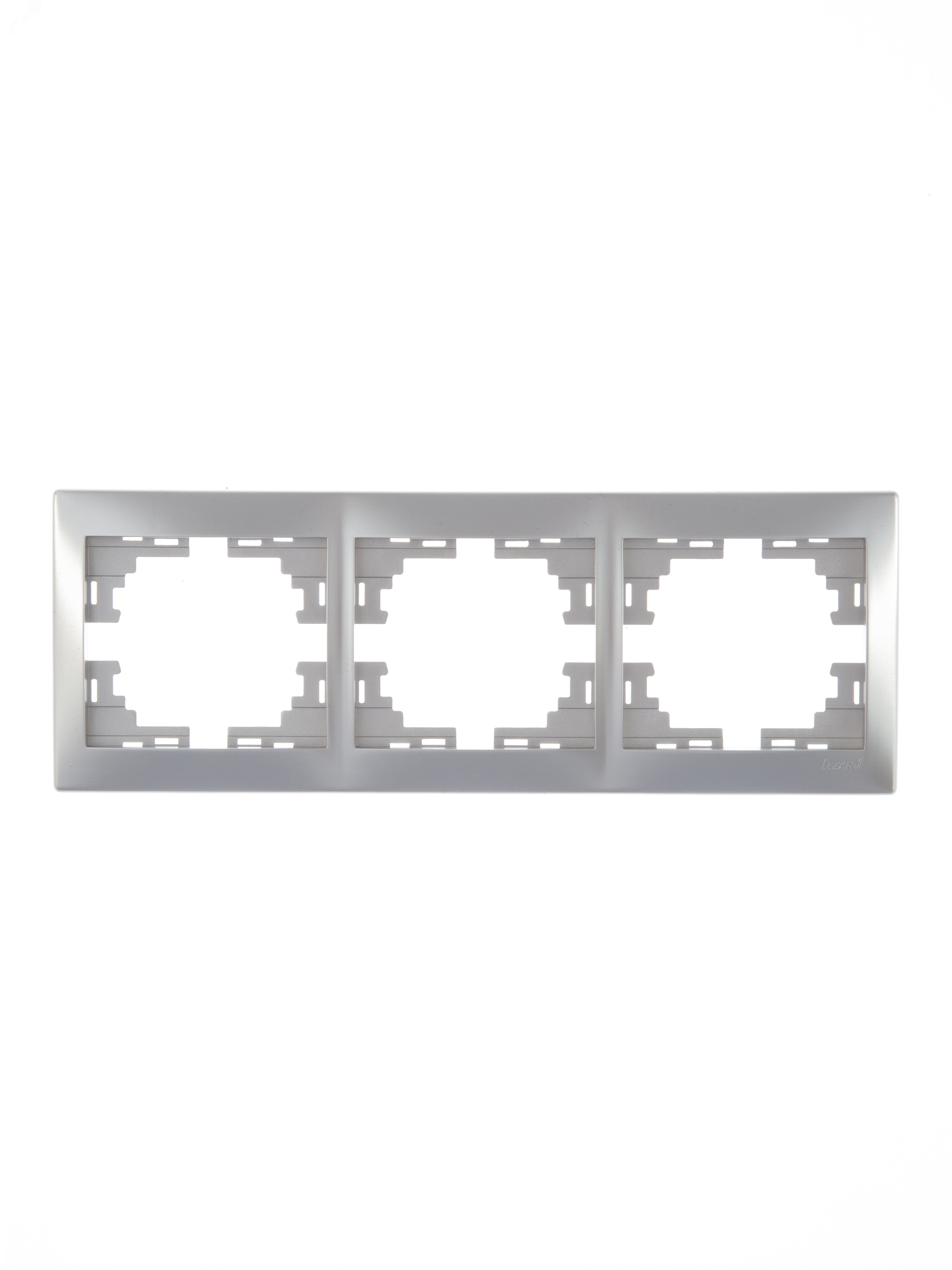 Рамка 3-м Mira горизонт. сер. метал. 701-1000-148