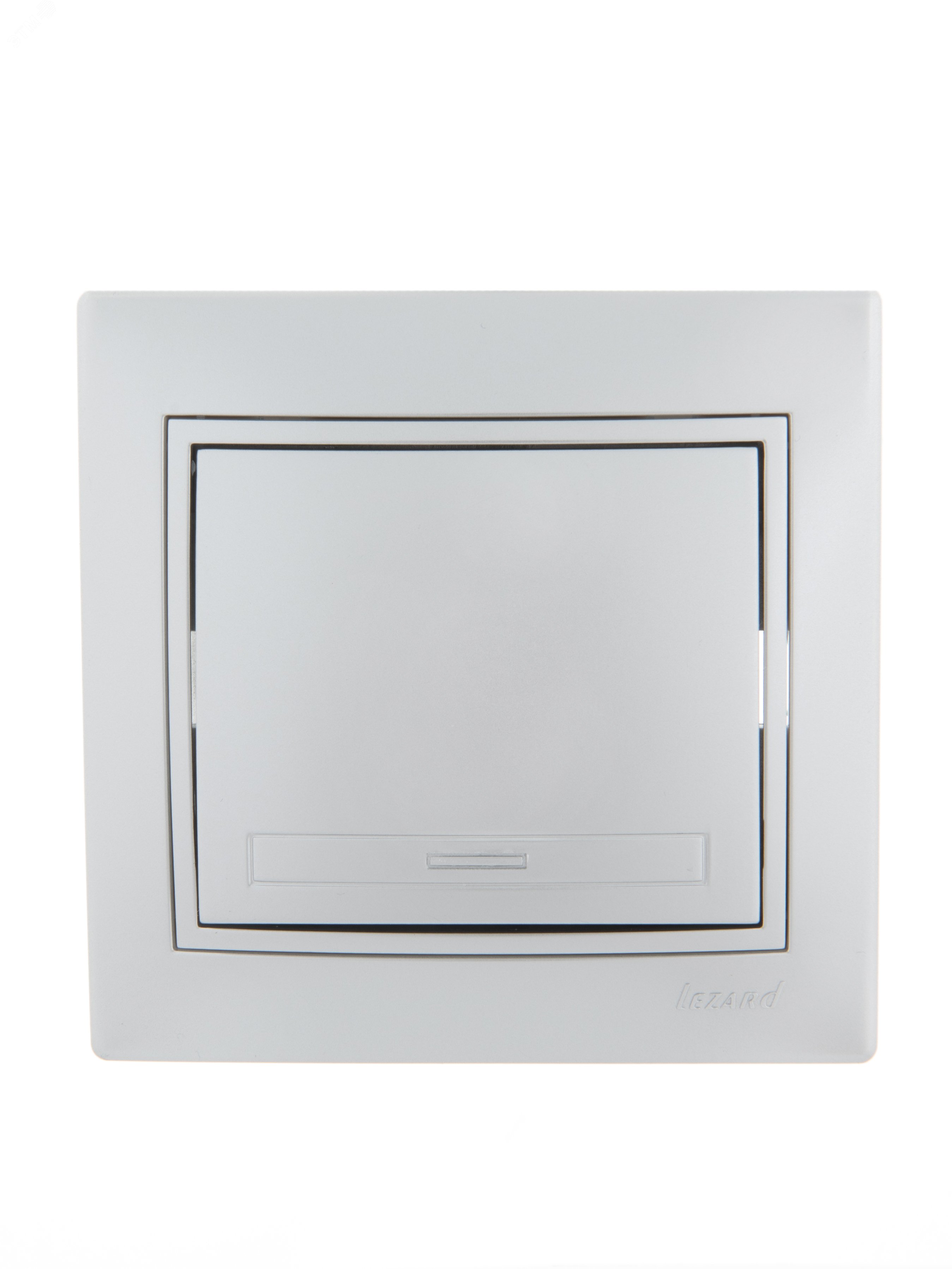 Выключатель 1-кл. СП Mira 10А IP20 со вставкой сер. метал. 701-1010-100