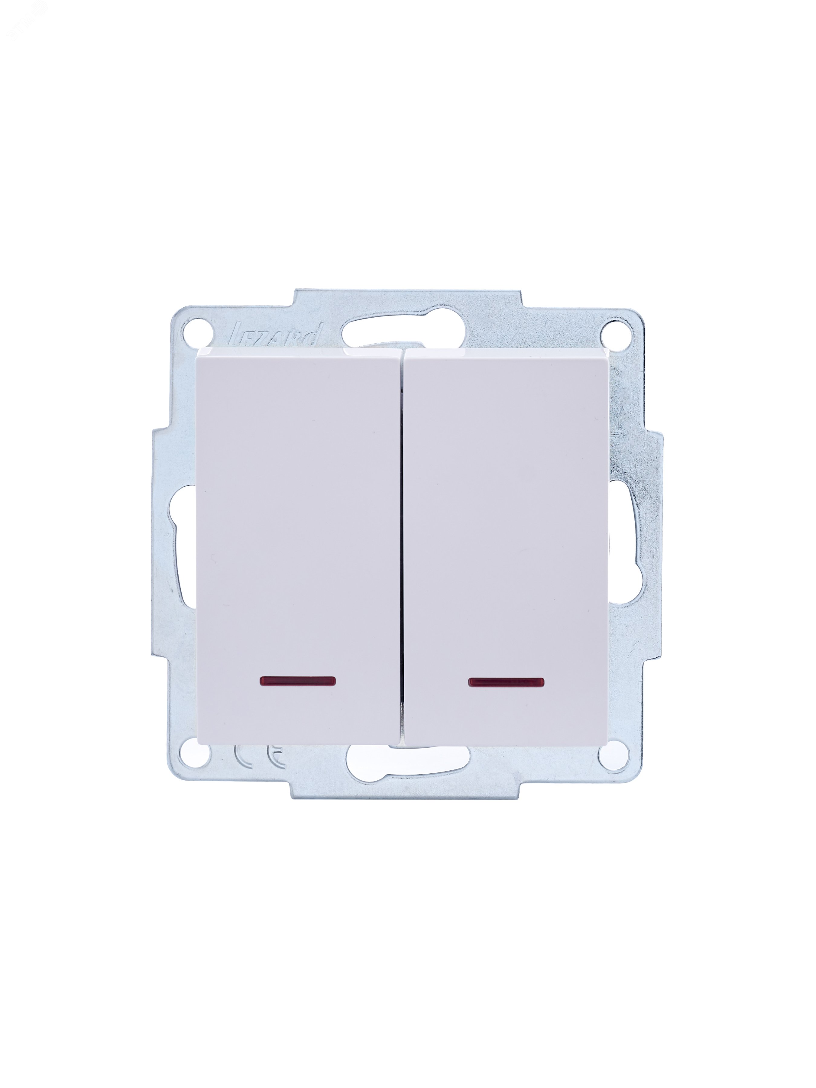 Выключатель 2-кл. СП Vesna с индикацией механизм бел. 742-0288-112