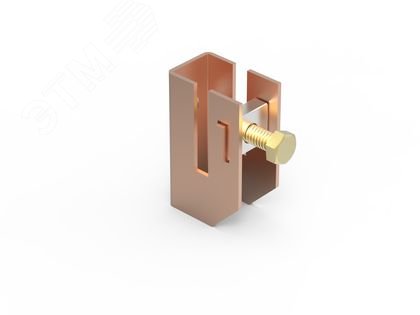 Скоба-держатель полосы с болтом, медь ND2312CU