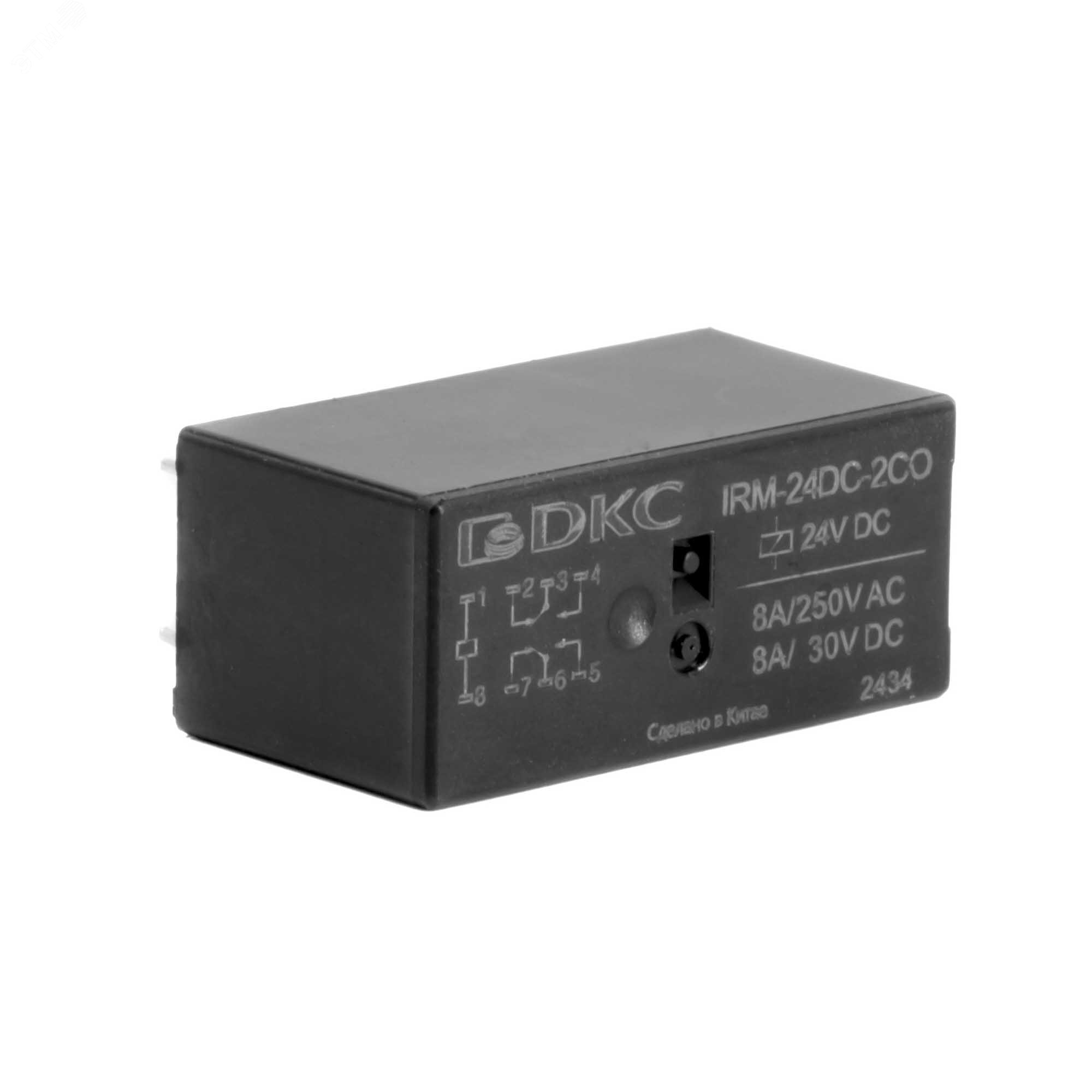 Реле миниатюрное низкопрофильное, 1CO, ком. ток 16А, AgSnO2, напряжение 12V DC
