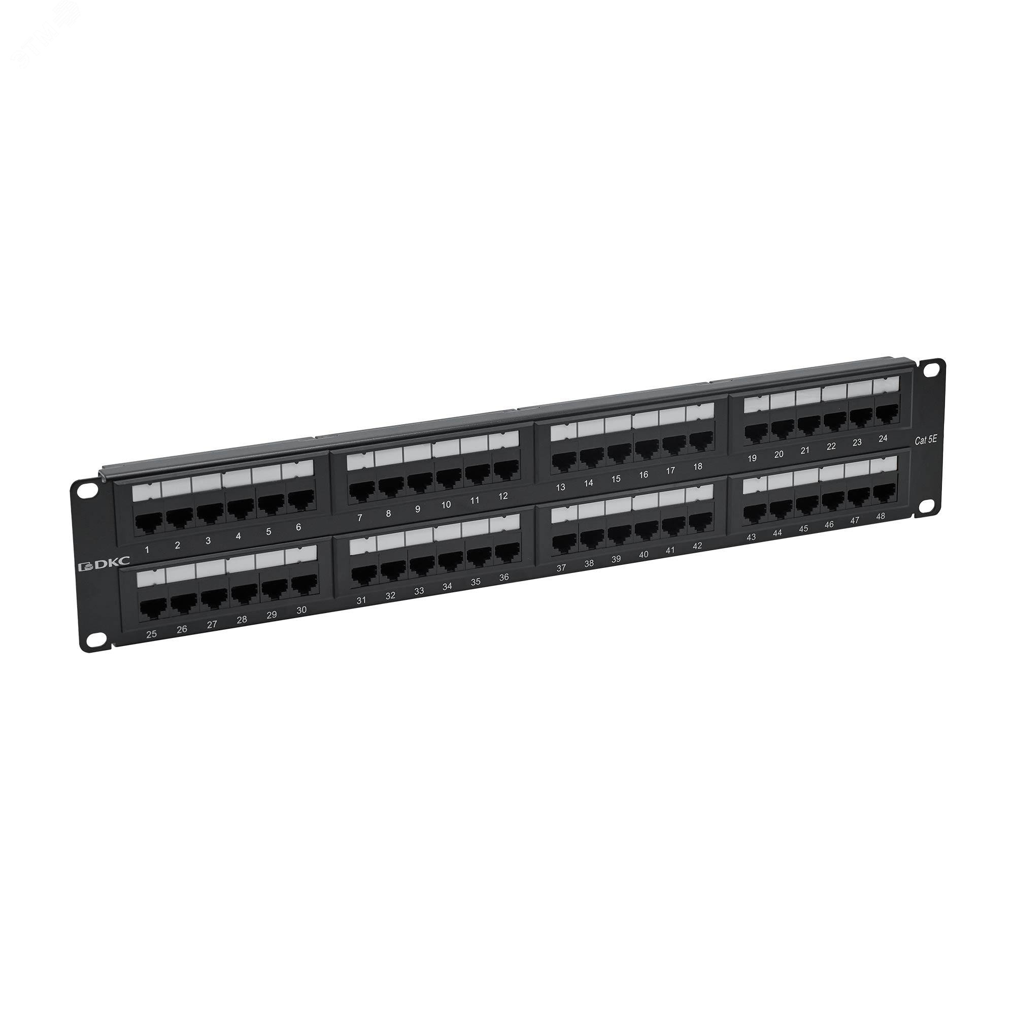 Патч-панель 19",2U,CAT5E, 48 портов RJ45, неэкранированная RN5PPU242