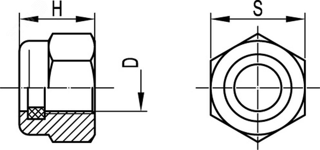 Гайка самоконтрящаяся М6 CM250600
