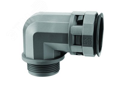 Муфта 90 грд. труба-коробка DN 12 мм, М16х1,5, полиамид, цвет черный PAN12M16N