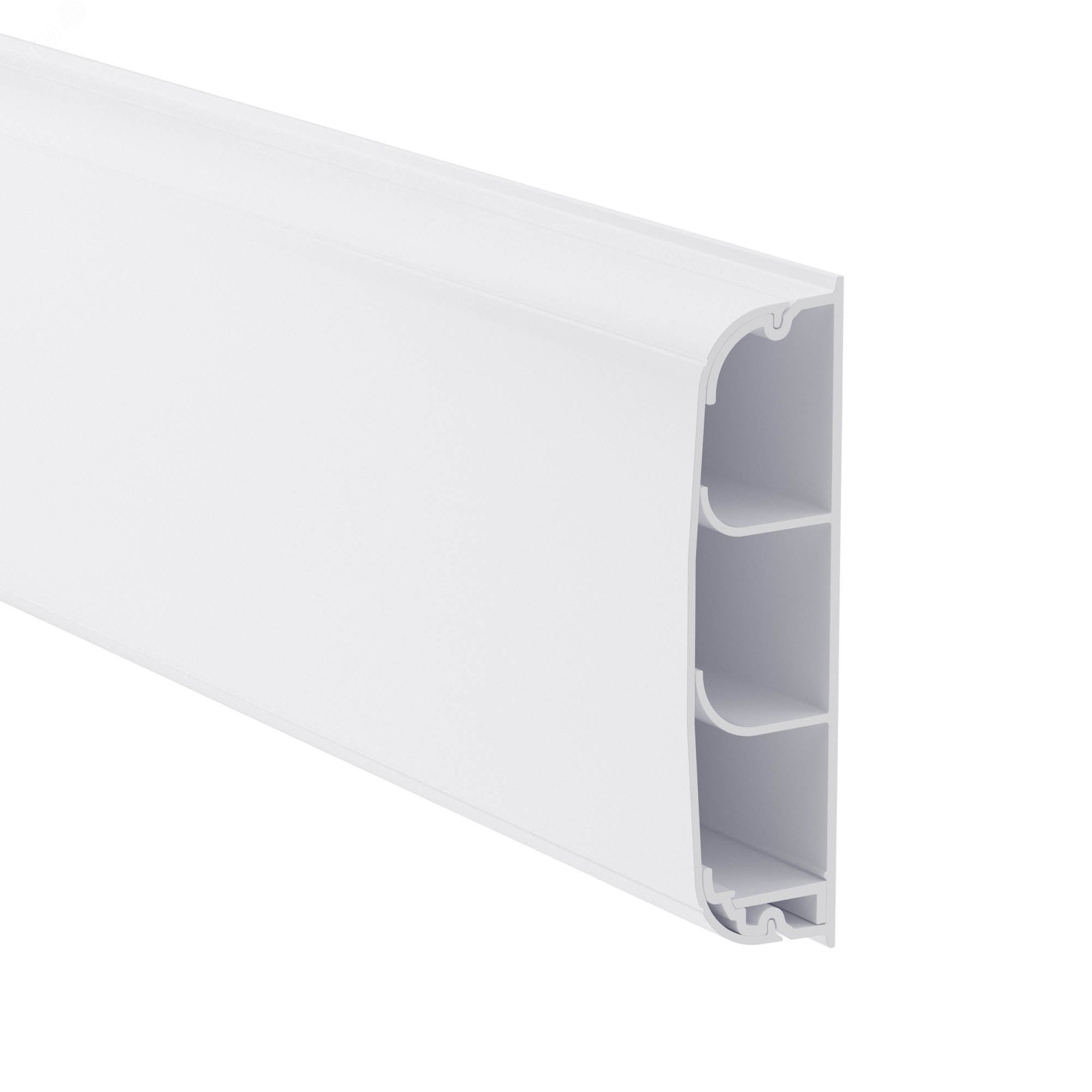 Кабель-канал плинтусного типа 90х25 мм, трехсекционный, с крышкой 09200