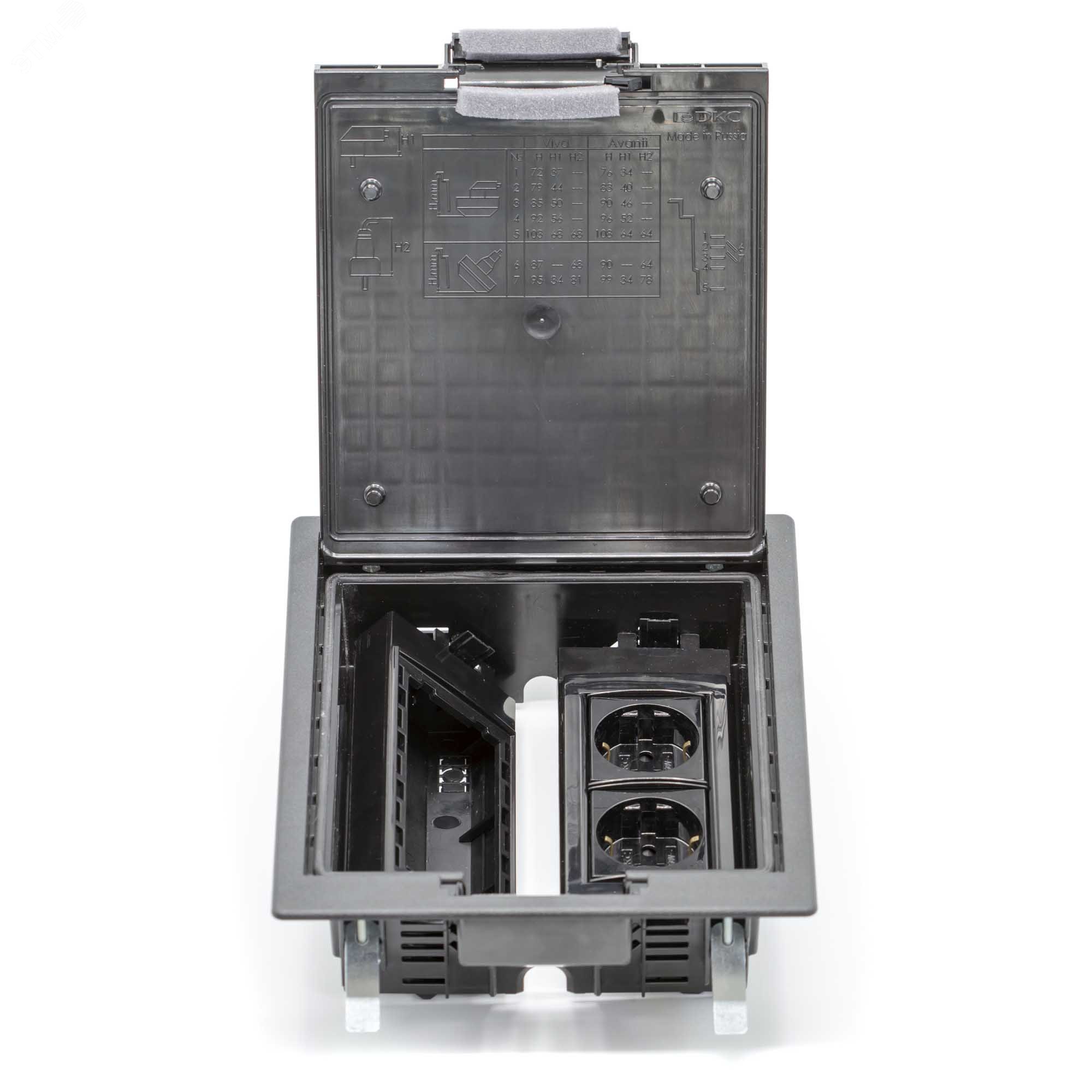 Лючок напольный c изменяемой глубиной, 8 модулей 88308